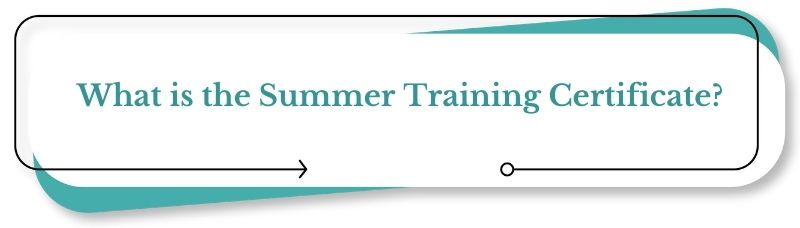 Summer Training Certificate Guide 